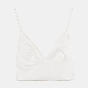 zara satin bralette